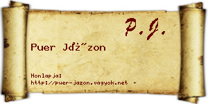 Puer Jázon névjegykártya